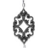 Collier sautoir argent motifs baroques pavé