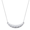 Collier argent plastron pavé d'oxydes de zirconium