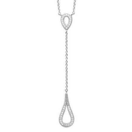 Collier argent gouttes ajourées