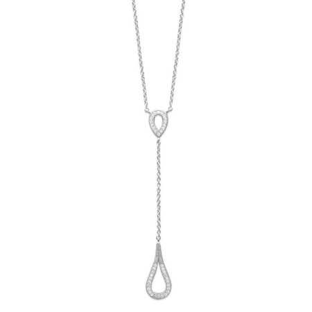 Collier argent gouttes ajourées