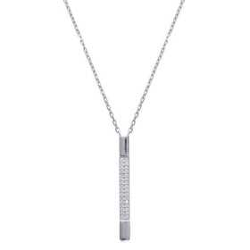 Collier argent oxydes de zirconium blanc - Bijouterieonline.com