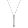 Collier argent oxydes de zirconium blanc