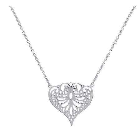 Collier argent coeur de 25 mm -1