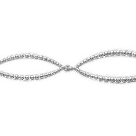 Collier argent motifs ovale perlés