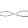 Collier argent motifs ovale perlés - Bijouterieonline.com