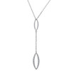 Collier argent motifs ovale perlés