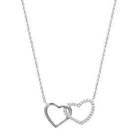 Collier argent duo de coeurs en toi et moi - Bijouterieonline.com