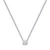 Collier argent solitaire oxyde de zirconium de 7 mm