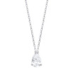 Collier argent solitaire oxyde de zirconium 9 mm