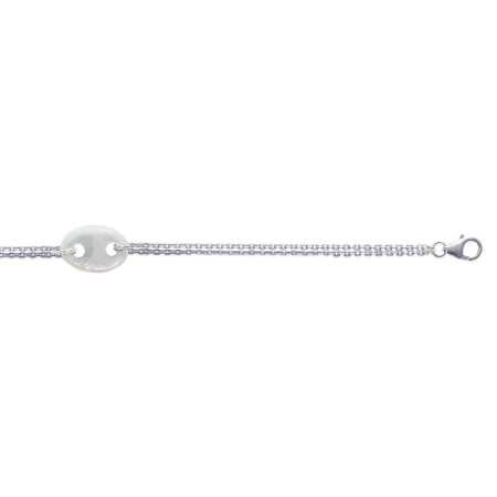 Bracelet argent grains de café en nacre véritable - Bijouterieonline.com