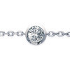 Bracelet argent solitaire oxyde de zirconium de 6 mm