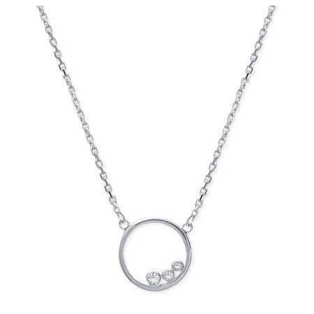 Collier argent oxydes de zirconium