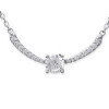 Collier argent gros axyde de zirconium de 6 mm