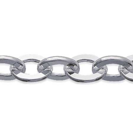 Bracelet argent gros anneaux 3 faces de 6 mm