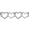Bracelet argent maille en forme de coeurs de 8 mm
