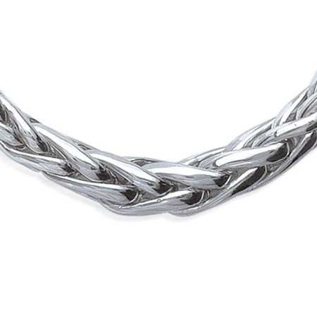 Collier argent maille palmier dégradée de 8 mm - Bijouterieonline.com