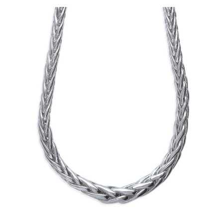 Collier argent maille palmier dégradée de 8 mm