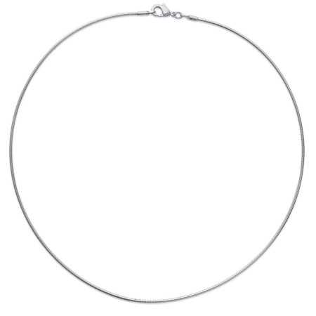 Collier argent maille omega ronde de 1,60 mm