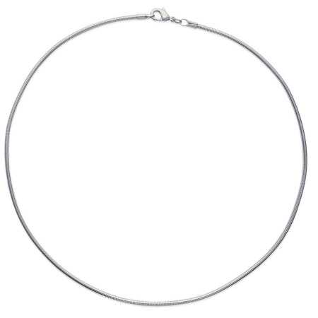 Collier argent maille omega ronde de 2 mm - 42 cm - Bijouterieonline.com