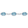 Bracelet argent cristal ovale bleu clair