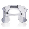 Bracelet jonc argent très large et incurvé de 30 mm