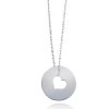 Collier argent disque de 24 mm