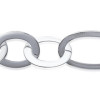 Bracelet argent grosses mailles alternées de 15 mm