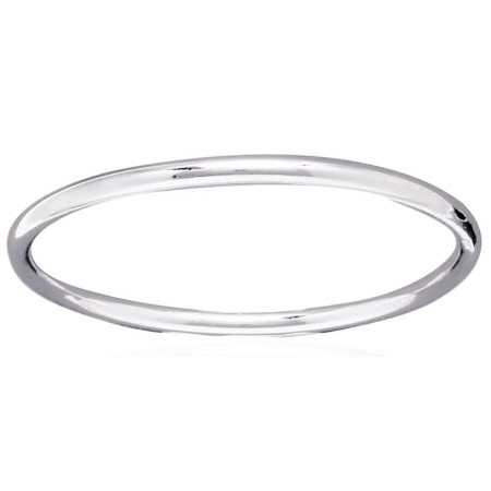 Bracelet jonc argent tube de 4 mm