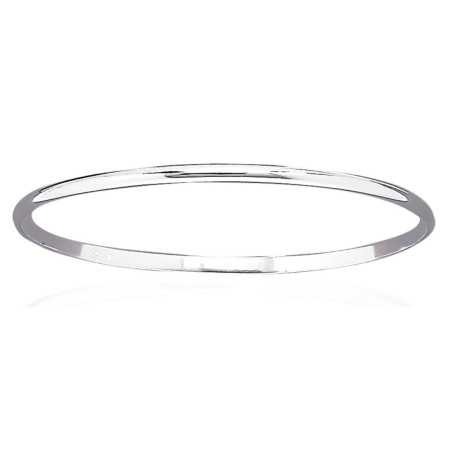 Bracelet jonc argent fil demi-rond de 3 mm