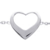 Collier argent coeur ajouré de 15 mm