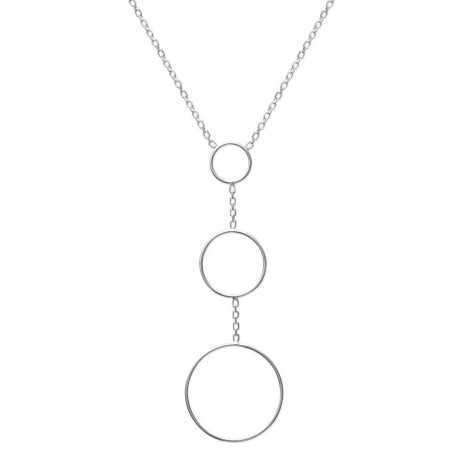 Collier argent motifs bulles de 22 mm