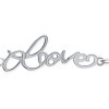 Bracelet argent love et petit coeur en breloque