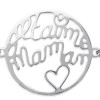 Bracelet argent Je t'aime maman dans un cercle ajouré de 18 mm