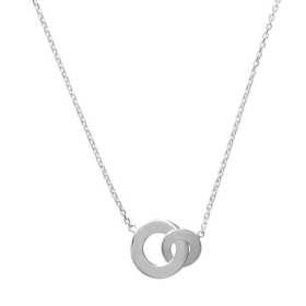 Collier argent 2 disques entrelacés de 15 mm et 9 mm - Bijouterieonline.com