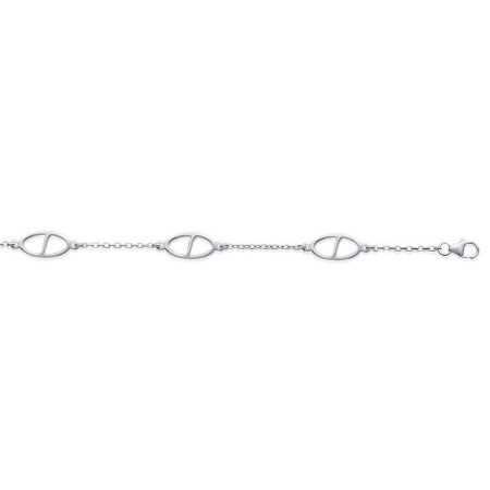 Bracelet argent motifs fantaisie ajourés de 7 mm