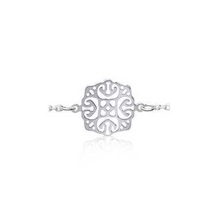 Bracelet argent motif style charleston de 14 mm