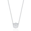 Collier argent médaillon style charleston de 14 mm