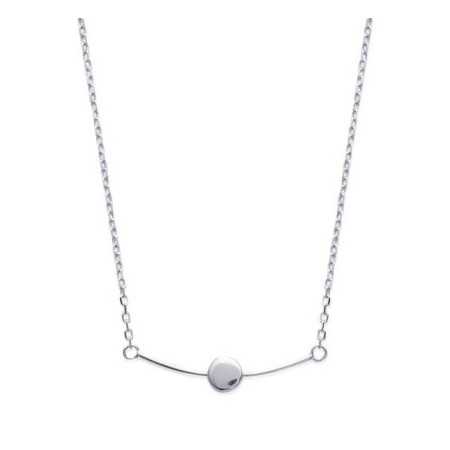 Collier argent motif rond centré