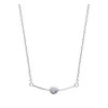 Collier argent motif rond centré