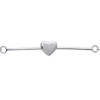 Collier argent coeur central monté