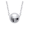 Collier argent boule à facette de 8 mm