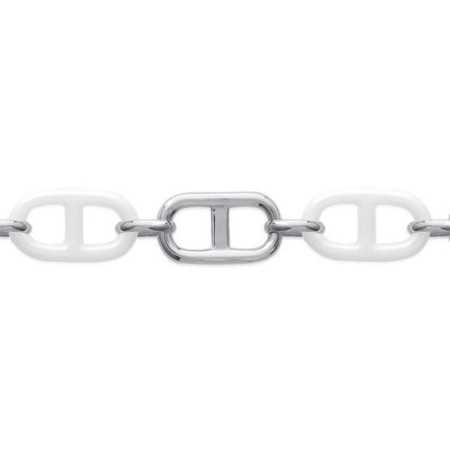 Collier argent céramique blanche et en argent