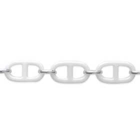 Collier argent céramique blanche