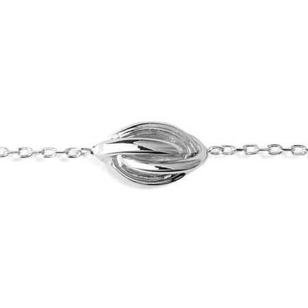 Bracelet argent avec un nud antillais