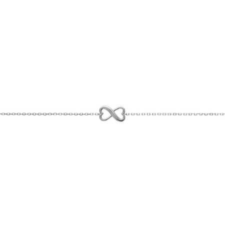 Bracelet argent coeur infini