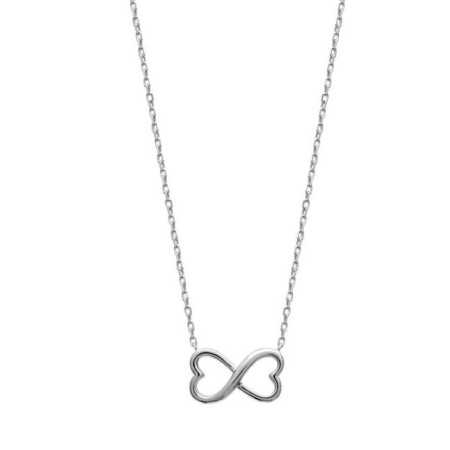 Collier argent coeurs infini