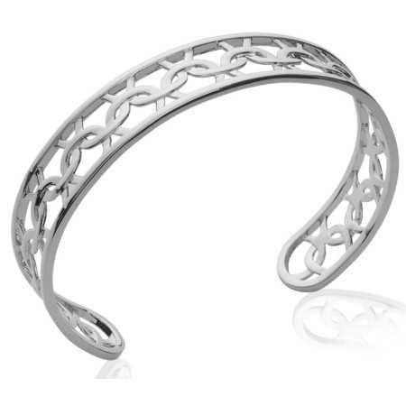 Bracelet argent cercles entrecroisés ajouré