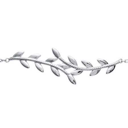 Bracelet argent épis végétal