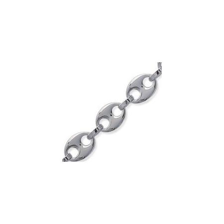 Chaîne en argent maille grains café 4,90 mm