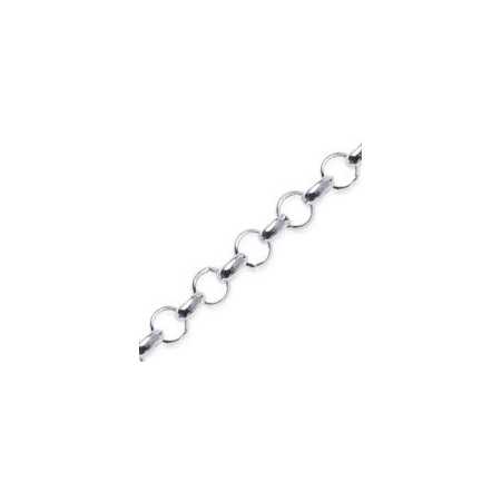 Chaîne en argent maille jaseron allégée 2 mm